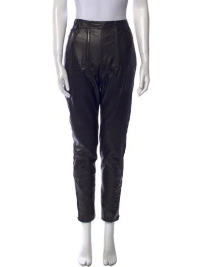 Pre-owned Marcell Von Berlin Leather Skinny Leg Pants In Black