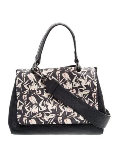 Pre-owned Marcell Von Berlin Leather Top Handle Bag In Blue