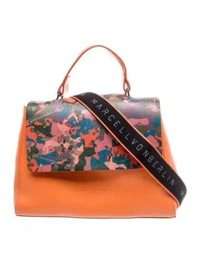 Pre-owned Marcell Von Berlin Leather Top Handle Bag In Multi