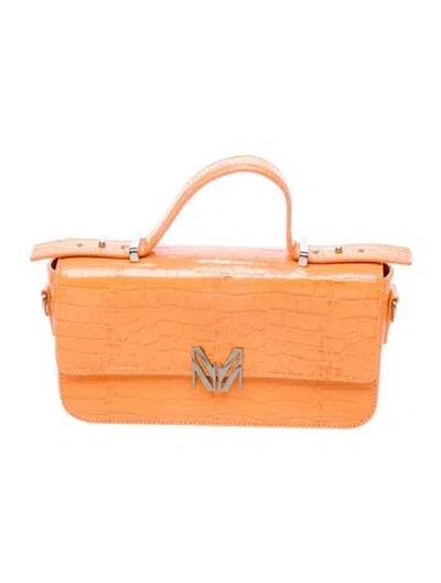 Pre-owned Marcell Von Berlin Leather Top Handle Bag In Orange