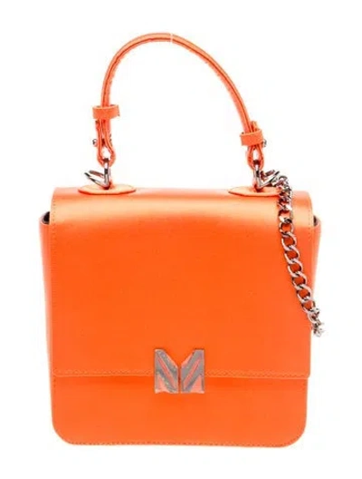 Pre-owned Marcell Von Berlin Leather Top Handle Bag In Orange