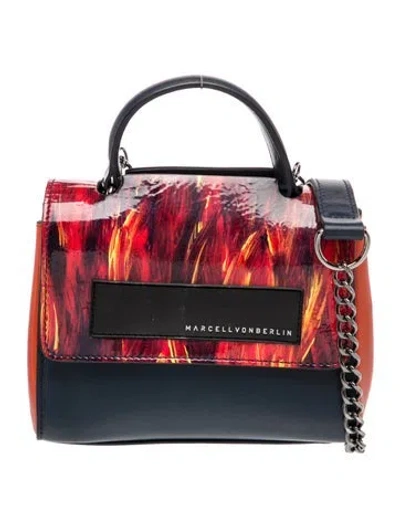 Pre-owned Marcell Von Berlin Leather Top Handle Bag W/ Tags In Multicolor