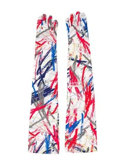 Pre-owned Marcell Von Berlin Long Winter Gloves In White