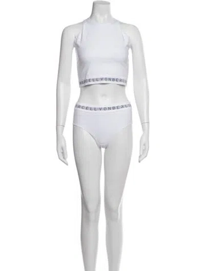 Pre-owned Marcell Von Berlin Mesh Accents Set W/ Tags In White