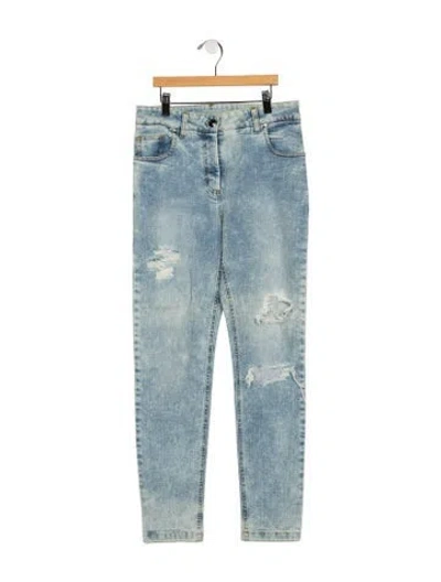 Pre-owned Marcell Von Berlin Mid-rise Skinny Leg Jeans In Blue