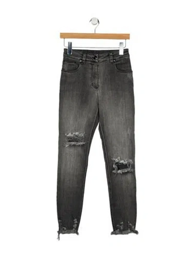 Pre-owned Marcell Von Berlin Mid-rise Skinny Leg Jeans In Gray