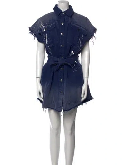 Pre-owned Marcell Von Berlin Mini Dress In Blue