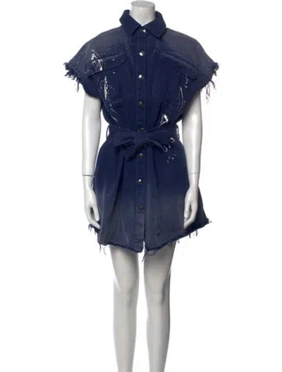 Pre-owned Marcell Von Berlin Mini Dress In Blue