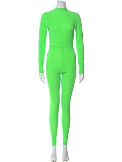 Pre-owned Marcell Von Berlin Mock Neck Jumpsuit In Green