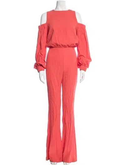 Pre-owned Marcell Von Berlin Mock Neck Jumpsuit In Orange