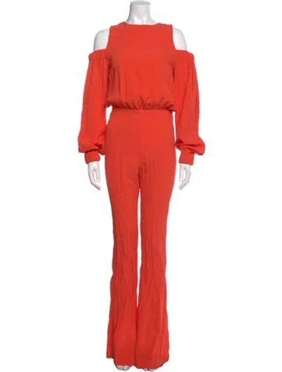 Pre-owned Marcell Von Berlin Mock Neck Jumpsuit In Orange