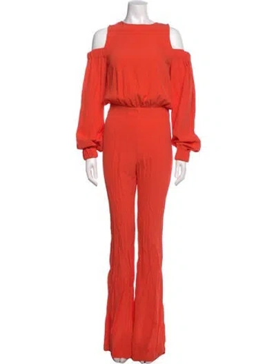 Pre-owned Marcell Von Berlin Mock Neck Jumpsuit In Orange