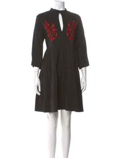 Pre-owned Marcell Von Berlin Mock Neck Knee-length Dress W/ Tags In Multi
