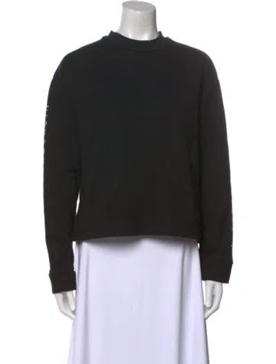 Pre-owned Marcell Von Berlin Mock Neck Long Sleeve Sweatshirt In Black