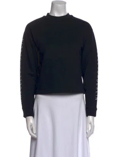 Pre-owned Marcell Von Berlin Mock Neck Long Sleeve Sweatshirt In Black