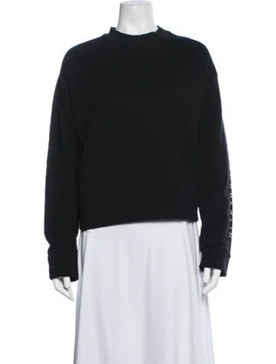 Pre-owned Marcell Von Berlin Mock Neck Long Sleeve Sweatshirt In Black