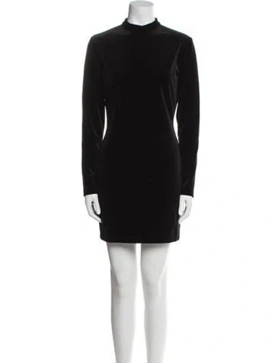 Pre-owned Marcell Von Berlin Mock Neck Mini Dress W/ Tags In Black