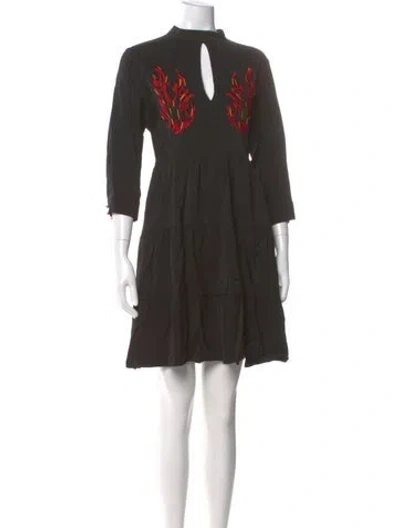 Pre-owned Marcell Von Berlin Mock Neck Mini Dress W/ Tags In Multi