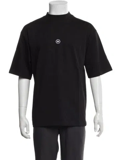 Pre-owned Marcell Von Berlin Mock Neck Short Sleeve T-shirt W/ Tags In Black