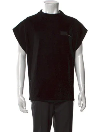 Pre-owned Marcell Von Berlin Mock Neck Sleeveless T-shirt W/ Tags In Black