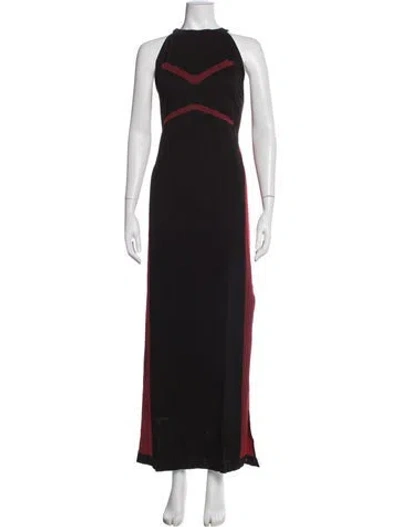 Pre-owned Marcell Von Berlin Nylon Long Dress In Black