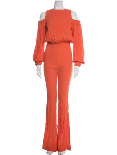 Pre-owned Marcell Von Berlin Off-the-shoulder Jumpsuit In Orange
