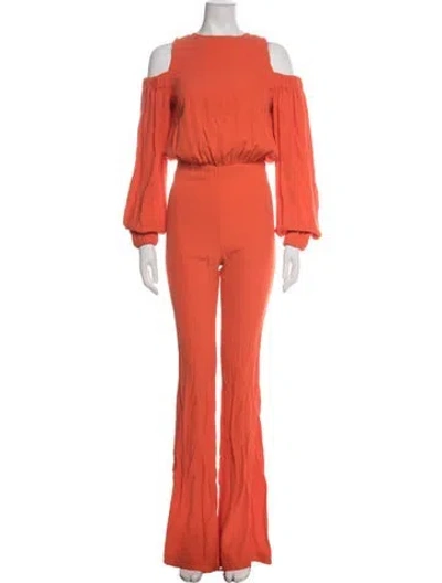 Pre-owned Marcell Von Berlin Off-the-shoulder Jumpsuit In Orange