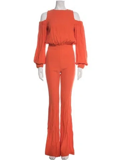 Pre-owned Marcell Von Berlin Off-the-shoulder Jumpsuit In Orange
