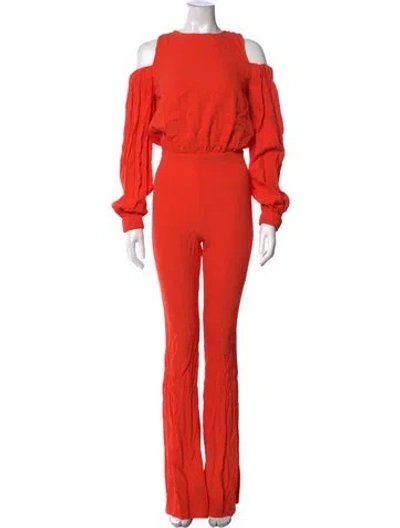 Pre-owned Marcell Von Berlin Off-the-shoulder Jumpsuit In Orange