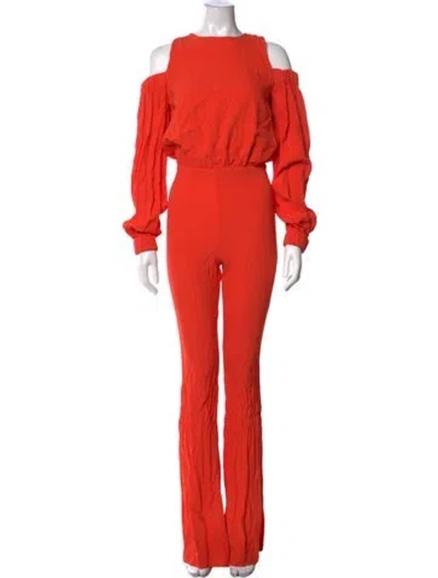 Pre-owned Marcell Von Berlin Off-the-shoulder Jumpsuit In Orange