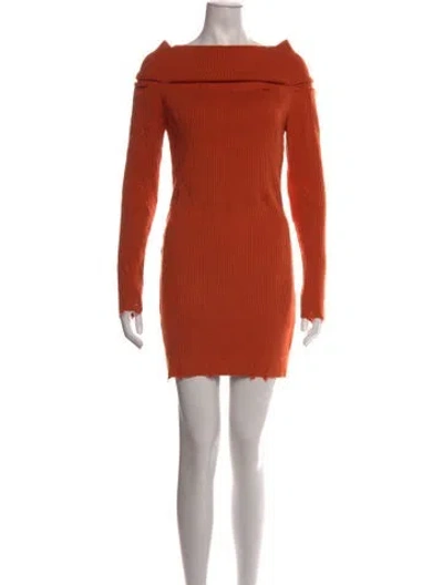 Pre-owned Marcell Von Berlin Off-the-shoulder Mini Dress W/ Tags In Orange