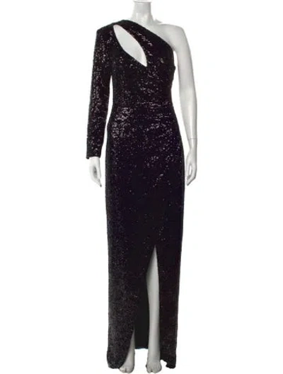 Pre-owned Marcell Von Berlin One-shoulder Long Dress In Black