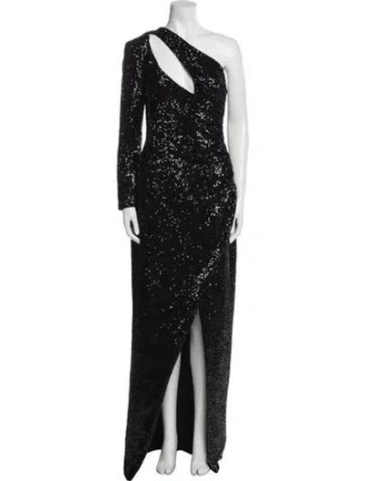 Pre-owned Marcell Von Berlin One-shoulder Long Dress W/ Tags In Black