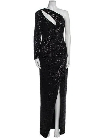 Pre-owned Marcell Von Berlin One-shoulder Long Dress W/ Tags In Black