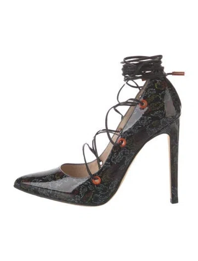 Pre-owned Marcell Von Berlin Patent Leather Patterned Pumps In Multicolor