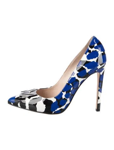 Pre-owned Marcell Von Berlin Patent Leather Printed Pumps In White