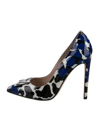 Pre-owned Marcell Von Berlin Patent Leather Printed Pumps In White