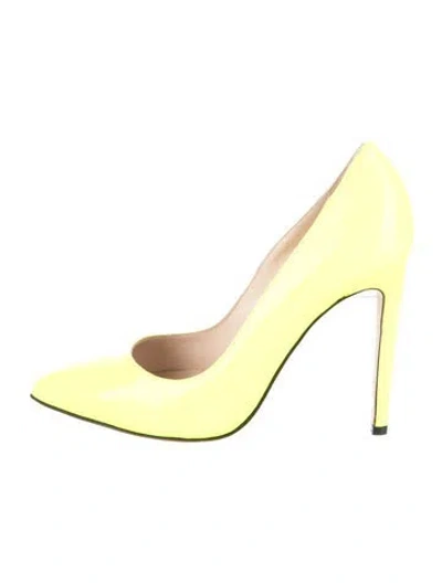 Pre-owned Marcell Von Berlin Patent Leather Pumps In Yellow