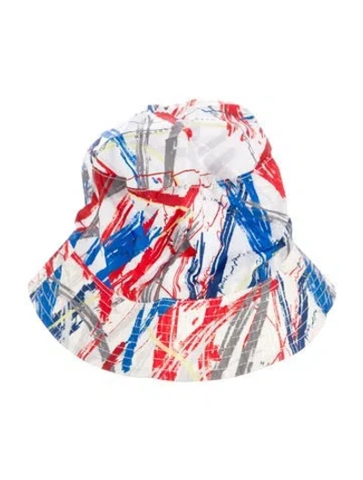 Pre-owned Marcell Von Berlin Patterned Bucket Hat In White