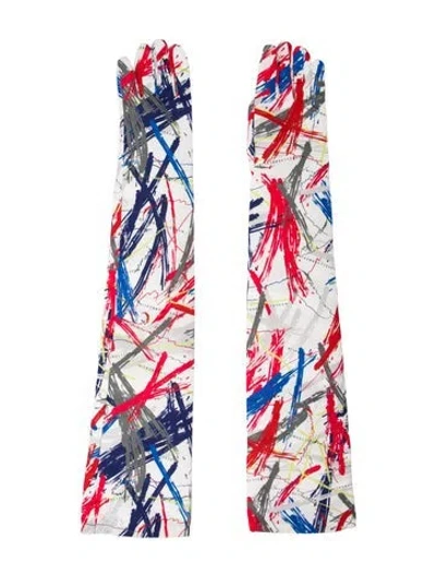 Pre-owned Marcell Von Berlin Patterned Gloves In Multi