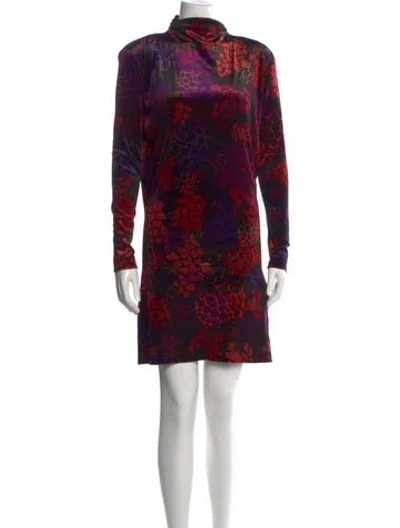 Pre-owned Marcell Von Berlin Patterned Mini Dress In Black
