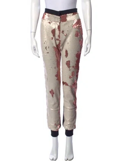 Pre-owned Marcell Von Berlin Patterned Straight Leg Pants W/ Tags In Neutrals