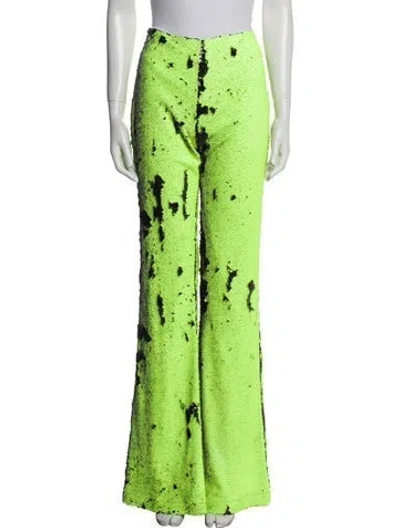 Pre-owned Marcell Von Berlin Patterned Wide Leg Pants W/ Tags In Green