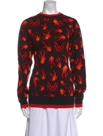 Pre-owned Marcell Von Berlin Printed Bateau Neckline Sweater W/ Tags In Black