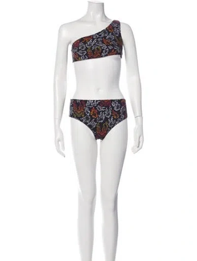 Pre-owned Marcell Von Berlin Printed Bikini W/ Tags In Gray