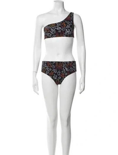 Pre-owned Marcell Von Berlin Printed Bikini W/ Tags In Multi