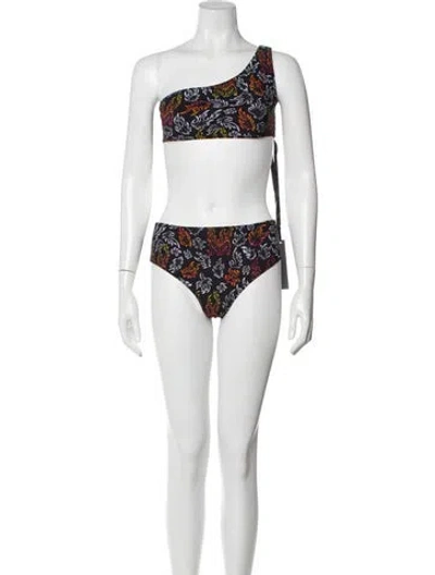 Pre-owned Marcell Von Berlin Printed Bikini W/ Tags In White
