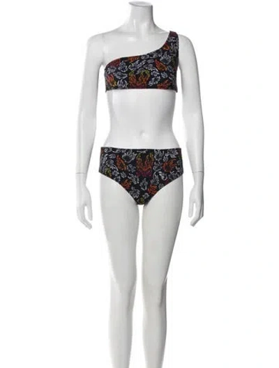 Pre-owned Marcell Von Berlin Printed Bikini In White