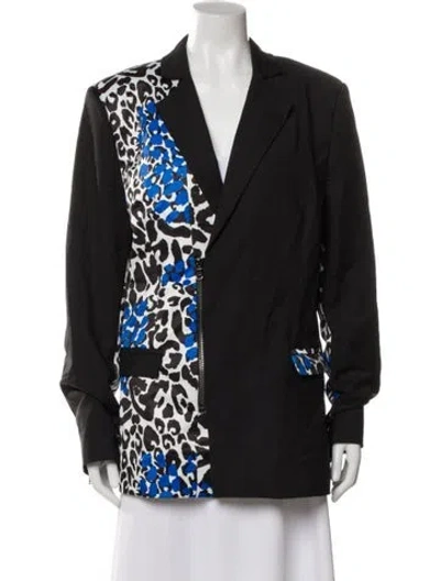 Pre-owned Marcell Von Berlin Printed Blazer In Black