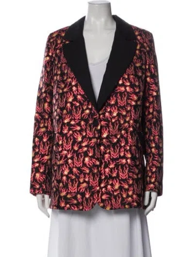 Pre-owned Marcell Von Berlin Printed Blazer In Red